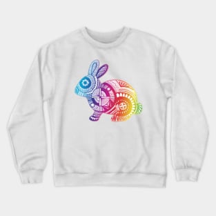 Rainbow Rabbit Crewneck Sweatshirt